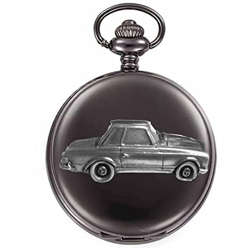 Montre gousset motif 250 SL effet étain et boîtier noir poli de haute qualité pour homme