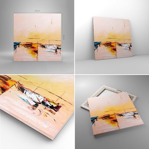 Impression sur toile bateaux 50x50cm déco murale haute définition