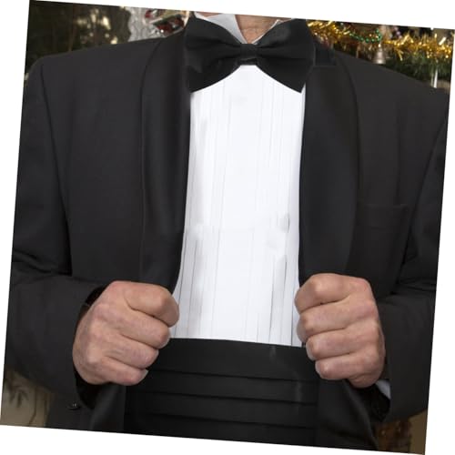 Set de Cummerbund y Corbata de Moño Negro para Hombre miniatura 4
