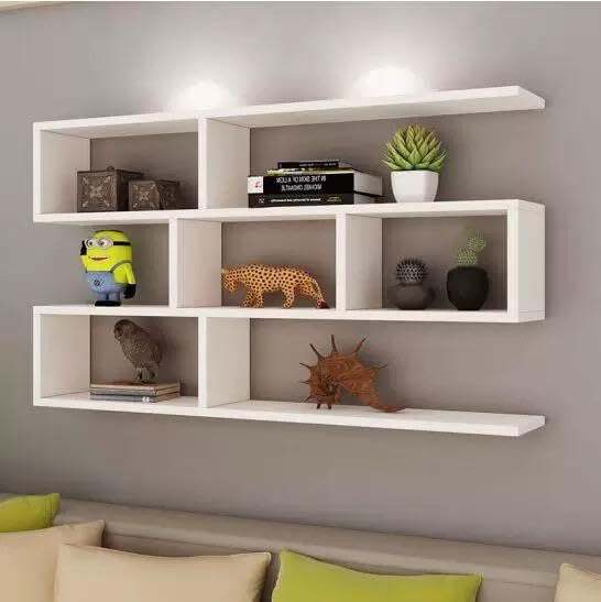 Image of Wall Mount Floating Shelves for Books Shelf, Antiques, Organizer, Storage - DIY - MDF (Whites)