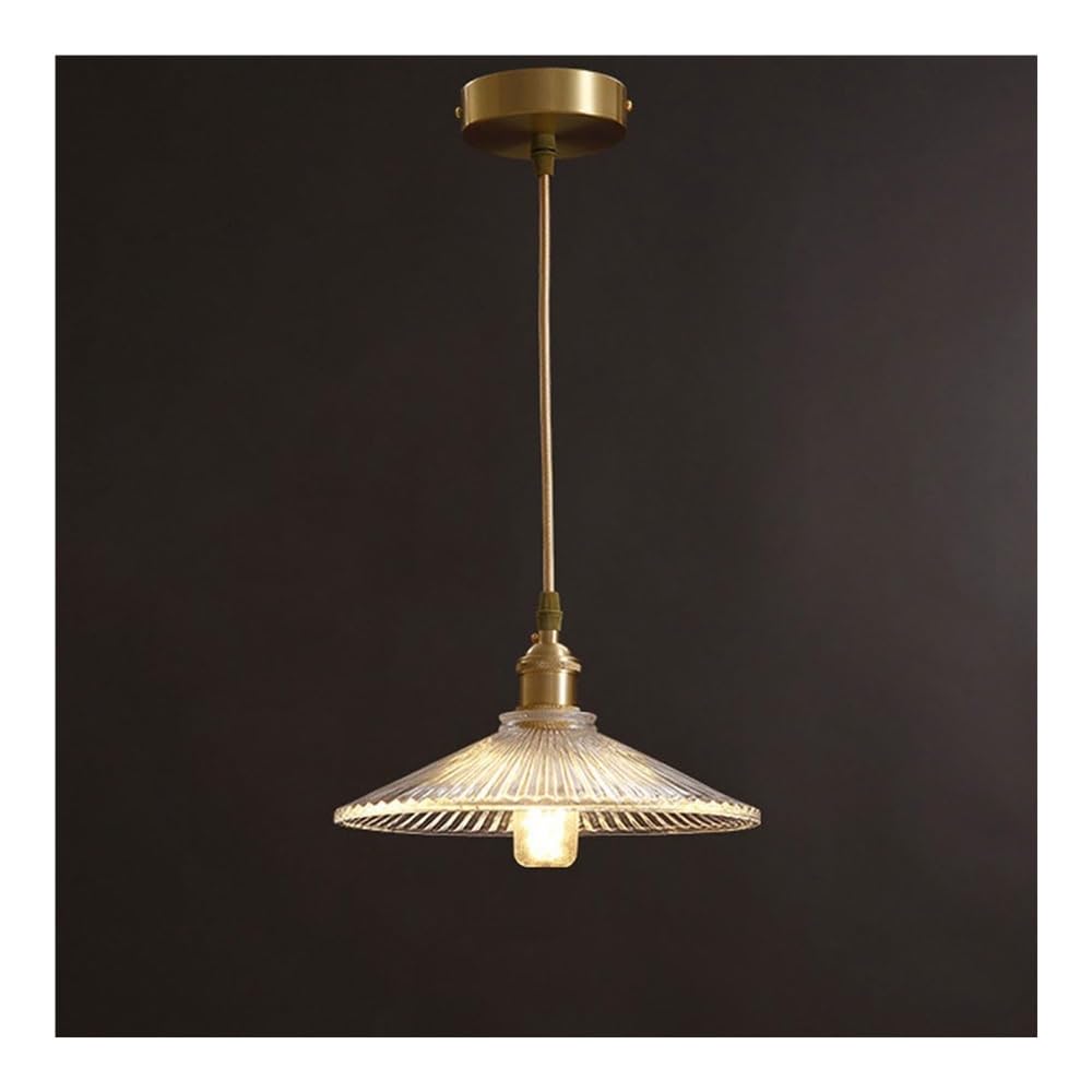 Simple Modern - - All-Copper Single-Head Chandelier E26 - Glass Corridor Hanging Lamp Compatible With Home, Restaurant Ceiling Hanging Light. Indoor Adjustable Lighting Fixture.,Chandeliers
