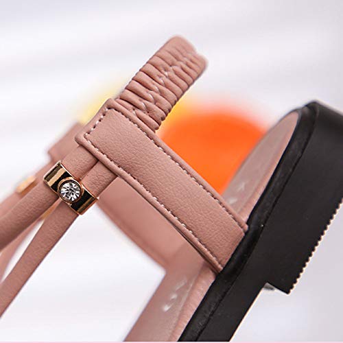 Girls Sandals Sandals Sandals Girls Baby Non-Slip Rubber Toddler Shoes Kids Flower Baby Shoes (Pink, 9-9.5 Years)2