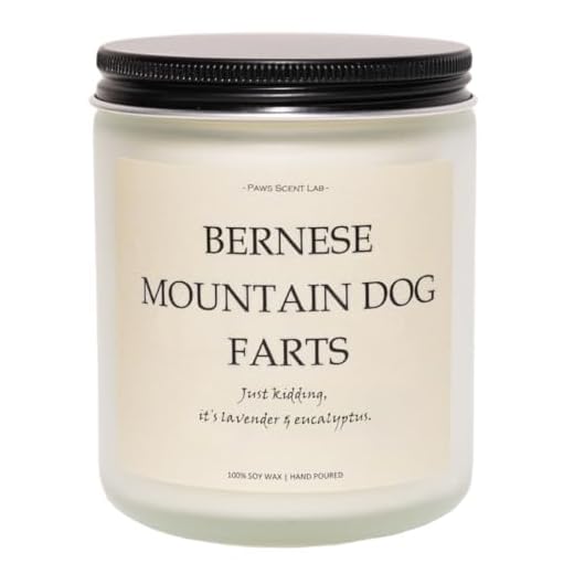 Bernese Mountain Dog Gifts & Decor, Dog Mom Gifts for Women - Lavender & Eucalyptus, Crafted by Natural Soy Wax & Natural Essential Oils, 7OZ
