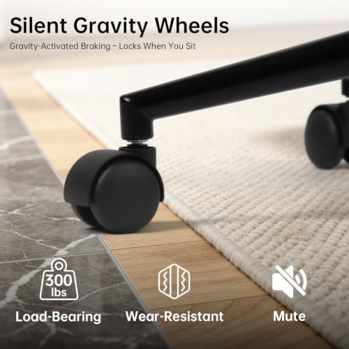 Image of Drafting Office Chair Ergonomic Executive Computer Standing Desk Chair with Adjustable Height and Footrest Ring, Drafting Chair for Counter Height Desk and Drawing (Brown)