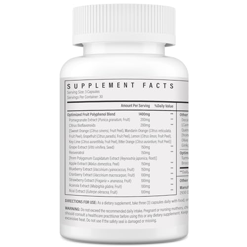 67,500 MG Polyphenols Supplement - Powerful Antioxidants & Polyphenol for Age Defense, Polyphenol Superfood, Quercetin, Resveratrol, Green Tea, Plant-Based & Energy, Immune Support - Image 3