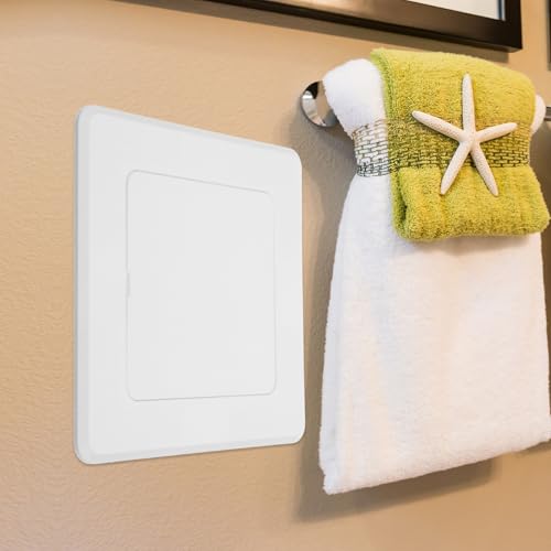 Panel de acceso autoadhesivo 200x200 mm blanco en plástico abs resistente para pared 8