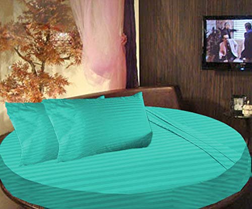 Parure de lit ronde en coton égyptien pour éliminer les plis sur matelas 233 cm