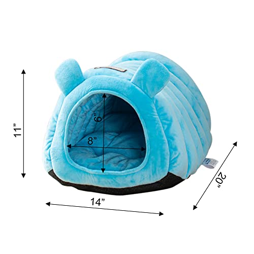 Armarkat Cat Bed Model C90Ctl Tube Shape, Sky Blue #TOP6