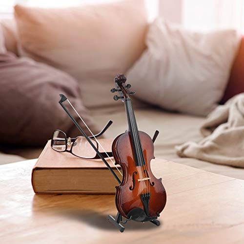 Hand Made Wooden Mini Violin, 7.9in Mini Musical Instrument Model Ornaments With Gift Box - Small Violin Toy for Home Decoration by JADPES - Image 3