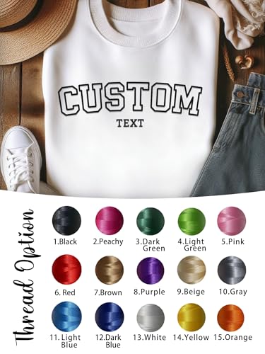 Personalized Fathers Day Christmas Birthday Gift for Dad Grandpa, Custom Embroidered Sweatshirt with Name on Sleeve4