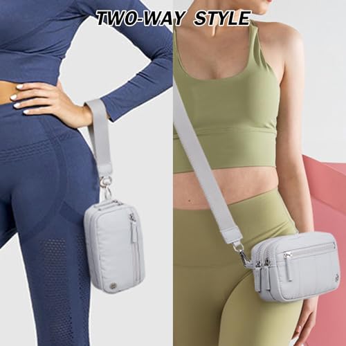 POIUGOYA Small Nylon Crossbody Bags for Women,RFID Wristlet Purse Built in Wallet, 4 Zipper Crossbody Wallet Phone Organizer2