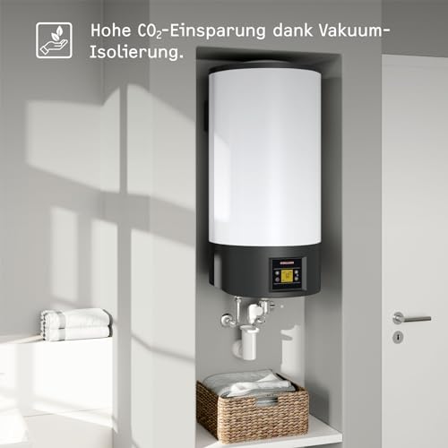 STIEBEL ELTRON Elektro Warmwasserspeicher EW-V ECO 36 l, LC-Display, beste Energieklasse A, geringer Bereitschaftsenergieverbrauch, vakuumisoliert, druckfest, wandhängend, 205032
