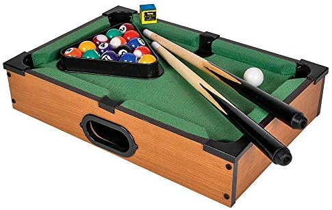 Srenta Mini Pool Table - Mini Tabletop Portable Billiards Game for Adults, Kids, and Toddlers - Single Set