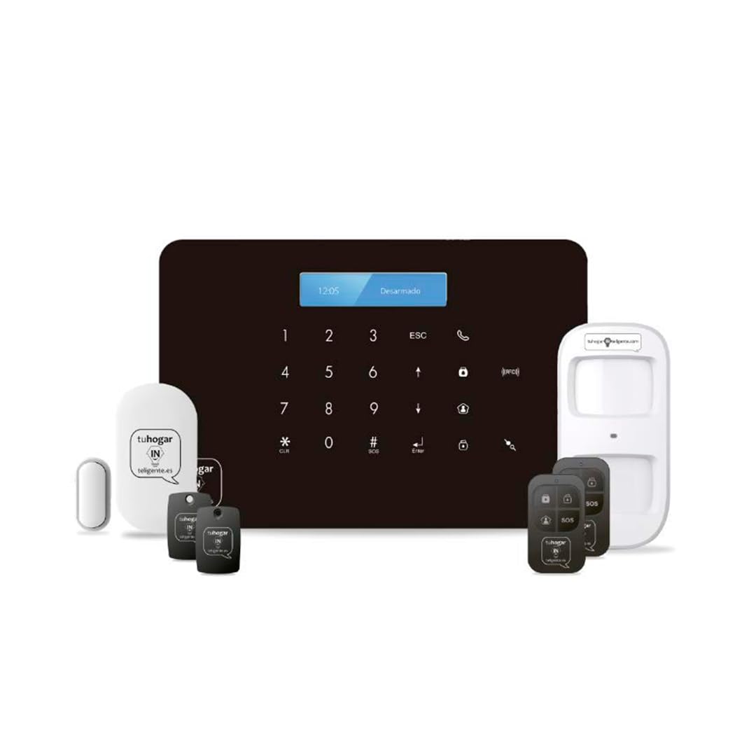 Kit de Alarmas para Casa SIN CUOTAS - Alarma Domótica THI-1 (WiFi + GSM) conectada a Internet + Línea Móvil - Seguridad para tu Casa o Negocio - SIN cuotas y SIN Límites - CONTROL TOTAL desde el Móvil