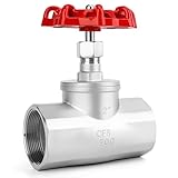 2' NPT Stainless Steel B-Type Globe Valve, Accurately Adjust Flow Rate Heavy Duty Threaded Manual Rotary Sluice Shut-off Valve for Water, Oil, Gas, Industrial Piping, and HVAC Systems (2', DN50)