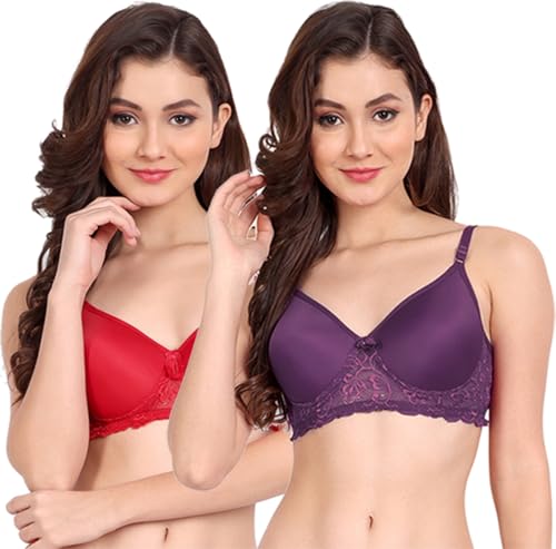 Image of FIMS - Fashion is my style Women Lace Padded Bra Lightly Pad Full Coverage