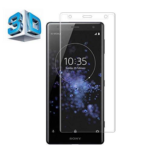 For Xperia XZ2 ガラスフィルム エクスペリア XZ2 SO-03K SOV37 フィルム 強化ガラス 硬度9H 耐衝撃 飛散防止 指紋防止 気泡ゼロ 自動吸着 貼り付け簡単 干渉しない タッチ感度良好 ラウンドエッジ加工