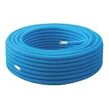 SOMATHERM FOR YOU - Rolle à 50 m Prerecubrimiento Mehrschichtrohr Blau Ø16 - Warm- und Kaltwasser Sanitär - Tmin 5°C/Tmax 100°C - Maximaler Druck 10 Bar - Antioxidationsbarriere