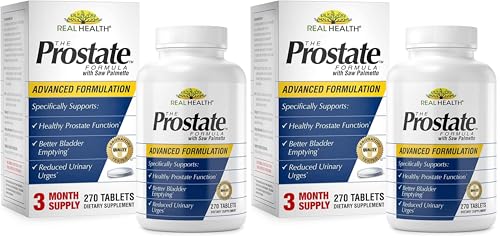 Real Health The Prostate Formula - Prostate Supplements for Men, Prostate Health, Prostate Relief, Saw Palmetto for Men, Prostate Vitamins - 270 Count (Pack of 2)