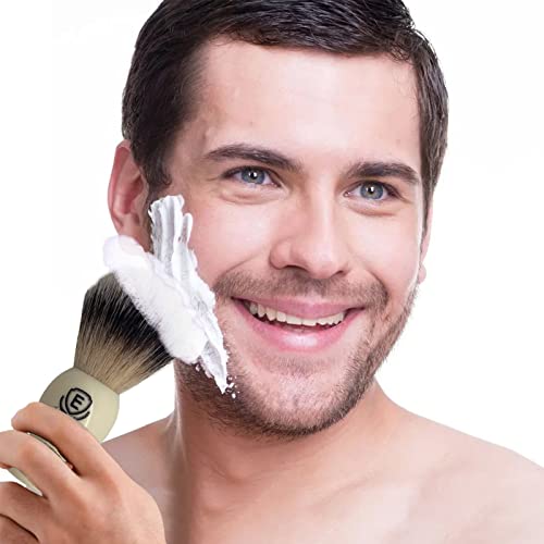 Premium Shaving Brushes For Men By Echolly-No Shedding Bristle Shave Brushes For Men-Smooth Acrylic Handle Legacy Shave Brush-Rich And Fast Lather Shaving Cream Brush Dad Gifts For Fathers Day #TOP3