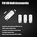 Bestview 4PCS Halogen T10 194 W5W LED Bulb,5W/12V T10 Halogen Light Bulbs for License Plate Light/Reading Lamps/Car Door Lights/Wide Lamps,Soft Lights Car Accessories W5W Bulb (6500K，White)