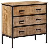 WKIEQACO Armarios y almacenamiento, bufés y aparadores, aparador de 70 x 35 x 70 cm, madera maciza de mango