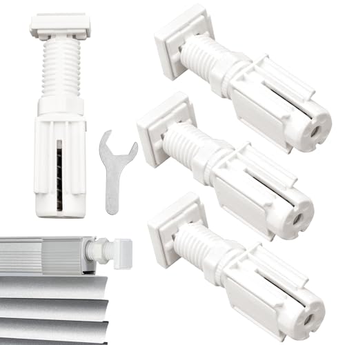 TAIANJI 4 persianas venecianas sin taladrar para ventanas, soporte perezoso, sin herramientas, soporte adhesivo giratorio para persianas apretadas (blanco)