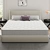 DEWINNER - Matelas 140x190 - épaisseur de 20CM - Matelas à Ressorts ensachés et à mémoire de Forme - Blanc - Ergonomique, Soutien Parfait, Respirant