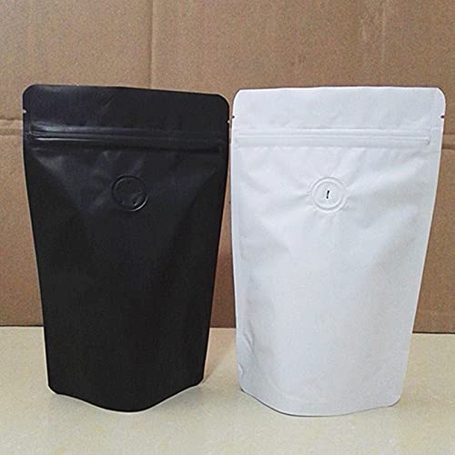 Bolsas herméticas con válvula para café molido 250g con cierre zip y fondo vertical negro 6