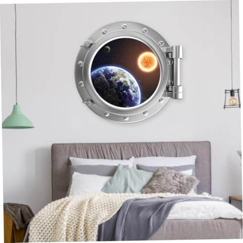 Vinilo decorativo 3D cápsula espacial adhesiva para pared miniatura 6