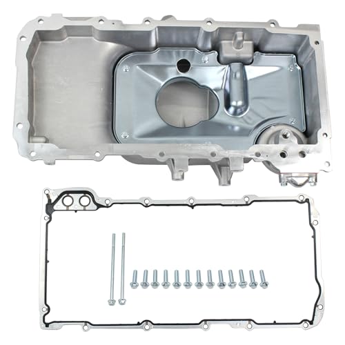 Image of Engine Oil Pan with Drain Plug Gasket Kit for Chevrolet Camaro 2010-2015, Caprice 2011-2017, SS 2014-2017; Pontiac G8 2008-2009