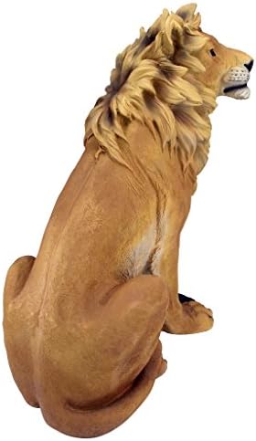 Design Toscano JE43201 King of Beasts Lion Outdoor Garden Statue, Polyresin, 68.5 cm