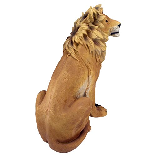 Design Toscano King of Beasts Lion Indoor/Outdoor Garden Statue, 13 Inches Wide, 21 Inches Deep, 27 Inches High, Handcast Polyresin, Full Color Finish by Design Toscano - Used condition - Image 4