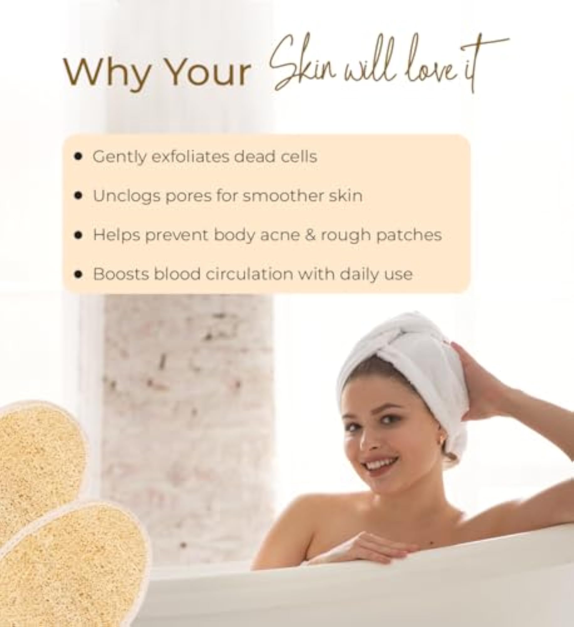 Eco-Friendly Natural Loofah Scrubber