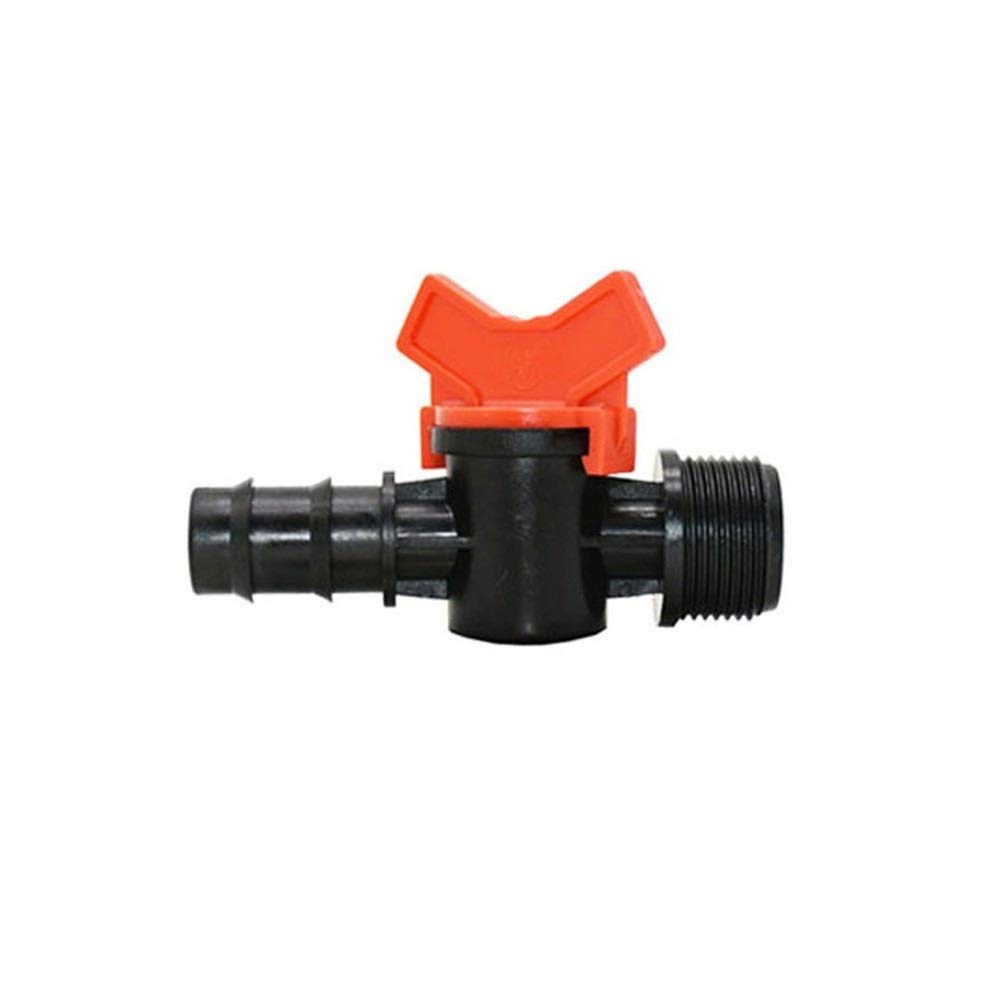 Equipos de riego automático 16mm 20mm Manguera de jardín del Grifo con Rosca Macho 3/4 1/2 3/4 Manguera de la válvula de riego de la grúa Grifo de riego Regulador de 30 PC (Size : 20mm Hose)