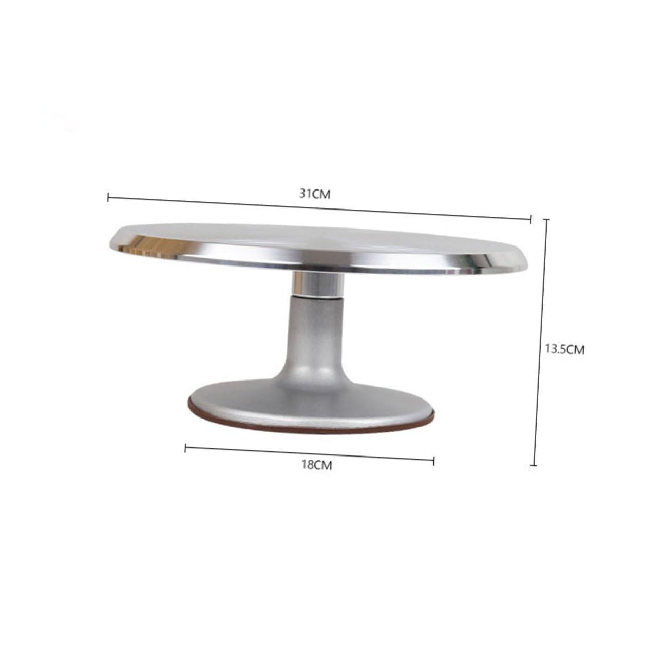 e Rotazione a 360 Gradi Design Antiscivolo in Lega di Alluminio 30 Cm per Torta per Decorazione Dolci e Pasticceria