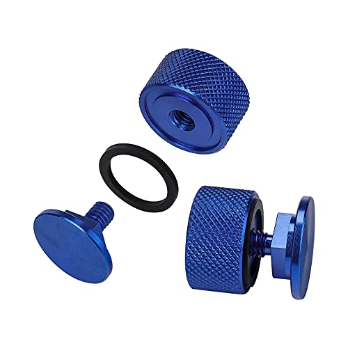 3mirrors Welding Hood (Pipeliner) Helmet Fasteners Blue Headgear Replacement Parts Accessories Screws Flip Hood Aluminum -Anodized w/Silicone Washer Non-slip 1 Pair