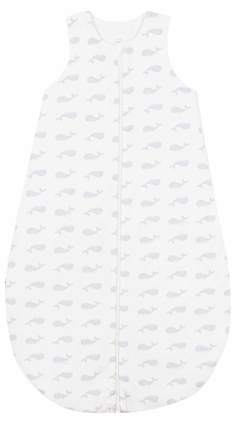 Petit Bateau Gigoteuse Bébé en Coton Imprimé Baleine Tog 3, T0 Taille 0 (Nai/6Mois), Marshmallow/Polaire