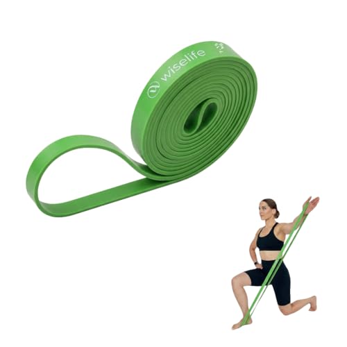 Image of WiseLife Elasticized Resistance Band for Exercise and Stretching | Power Band for Lower Body Strength Workouts | Suitable for Pull up Assist Upto 12-30 Kg (Green)