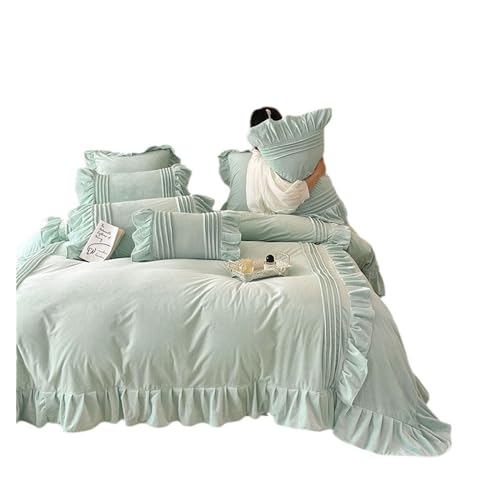 Ropa de cama suave con volantes para crear un dormitorio cálido y acogedor este año 2