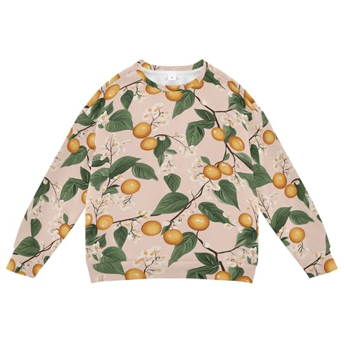 JUNZAN Fresh Golden Berry Fruit Blush Little Girls Sweatshirt Hoodie Fleece Sweatshirts for Boys Party 4T