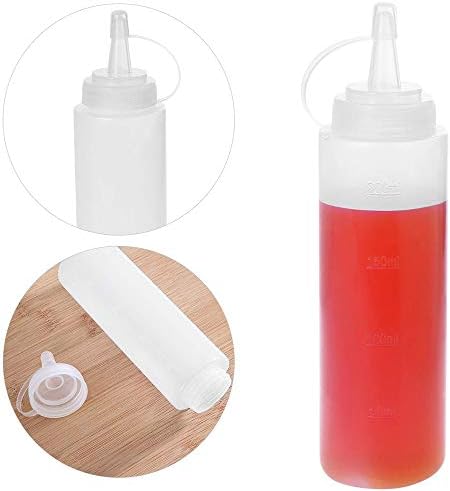 Plastic Squeeze Bottles  5-Pack Multipurpose Squirt Bottles for Condiments, Sauce, Dressing, More  Reusable Plastic Containers with Lids, BPA Free, Dishwasher Safe by Swizzle Bottles, 24 Ounce
