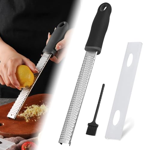 Grattugia Zester,Grattugia Limone Scorza, Grattugia Formaggio, Grattugia Formaggio e Zester per Parmigiano Reggiano, Limone,Zenzero, Cioccolato e Noce Moscata