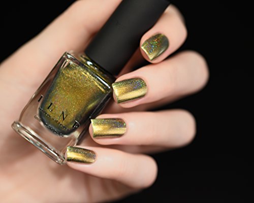 Image of ILNP Bishop (H) - Gold, Olive Green, Greyish Blue Color Shifting Holographic Nail Polish