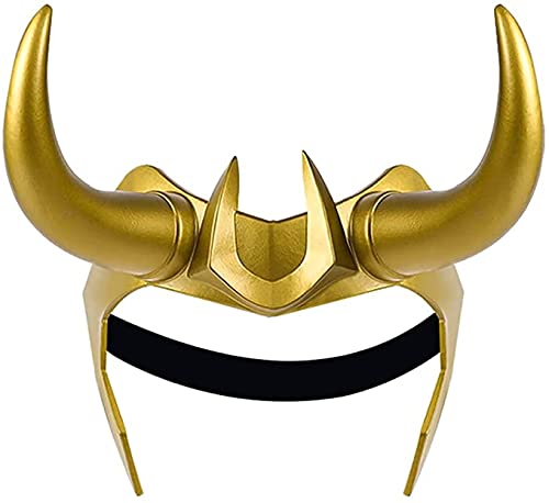 N Loki Crown Helmet Supervillain Gold Horns Cosplay TV Head Costumes Prop Horns Cosplay Halloween Party