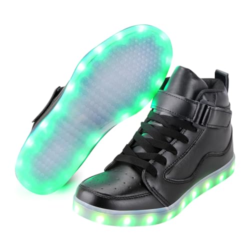 Image of Light Up Shoes Men Women LED Shoes USB Charging Adult High Top LED Sneakers Glow in The Dark Footwear for Dancing Party Festivals Festivals