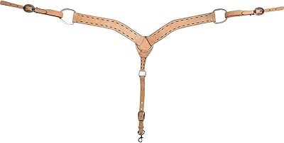 Cashel 2-inch Breastcollar with Buck Stitching, Natural