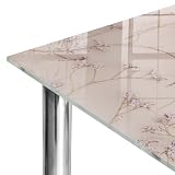 Tafelglas für Tisch 100x60 cm | Geschliffene Kanten | Dicke 4 mm
