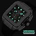 MF MINI FOCUS Men Watches Fashion Square Wrist Watches (Chronograph/Waterproof/Luminous/Calendar) Silicon Band Watch for Men