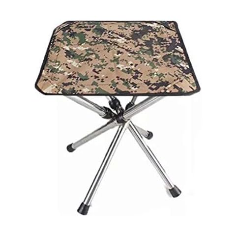 Folding Mini Camping Stool, Portable Lightweight Fishing Stool for Camping, Travel, Hiking, BBQ, Fishing, Garden, Beach - Camouflage Small Cover